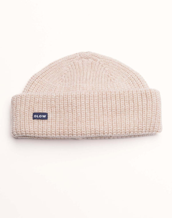 Bonnet Laban Écru en laine mérinos extra-fine – OLOW