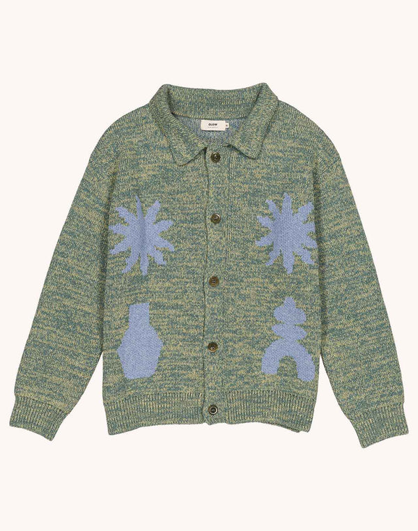 Gilet Kalama Vert Émeraude Chiné en laine recyclée, Polyamide recyclé, Autres fibres recyclées – OLOW