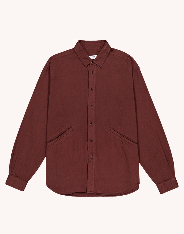 Chemise Brook Chocolat en popeline de coton – OLOW