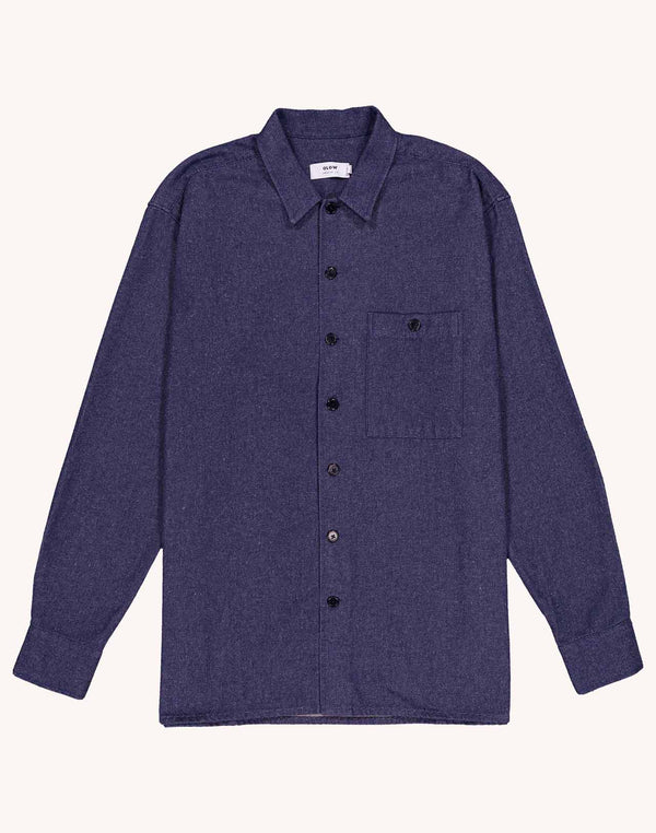 Chemise Decré Borhd Denim Bleu en coton recyclé, Polyester recyclé, Autres fibres recyclées – OLOW