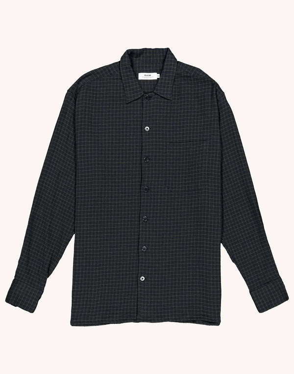 Chemise Decré Brackley Bleu Marine en coton bio GOTS – OLOW