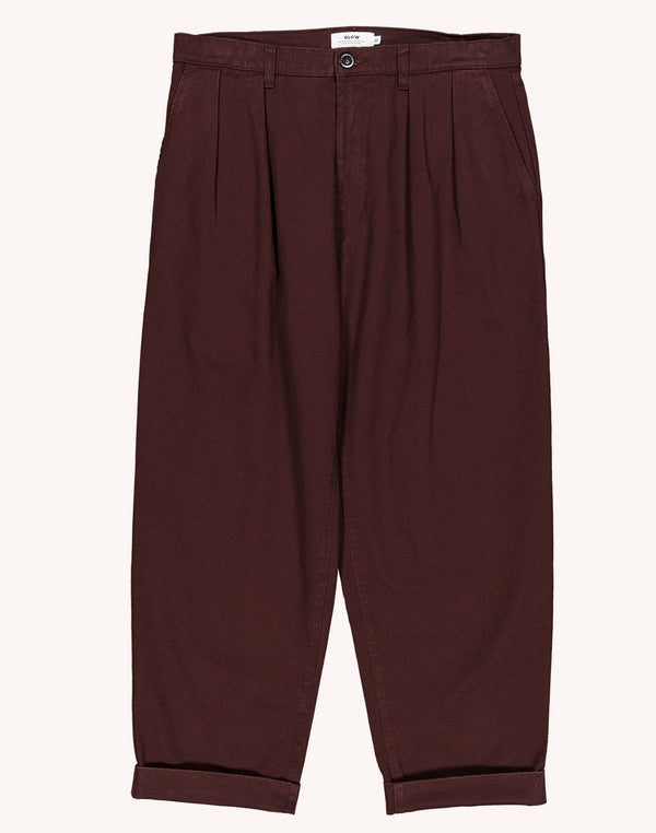 Pantalon Sembo Chocolat en sergé coton bio – OLOW