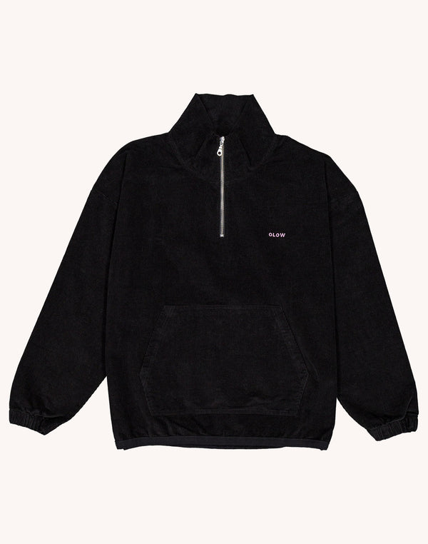 Sweat Bangor Noir en velours de coton – OLOW