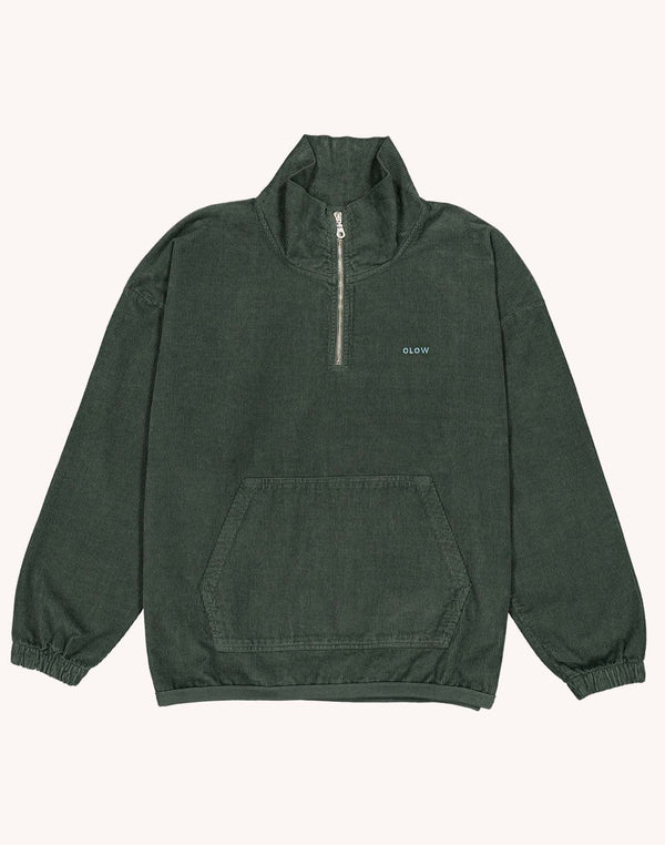 Sweat Bangor Vert Mélèze en velours de coton – OLOW