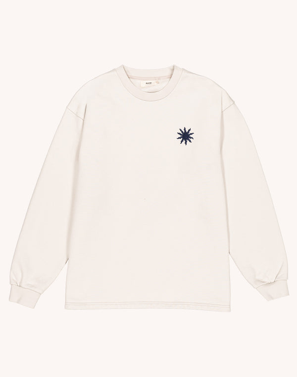 Sweat Lost Track Gris Perle en coton bio GOTS – OLOW