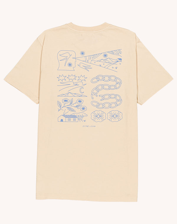T-Shirt Awake Crème en coton bio GOTS – OLOW