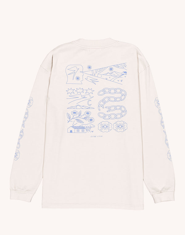 T-Shirt Manches longues Awake Gris Perle en coton bio GOTS – OLOW