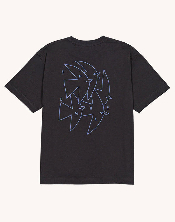 T-Shirt Ensemble Noir Carbone en coton bio GOTS – OLOW