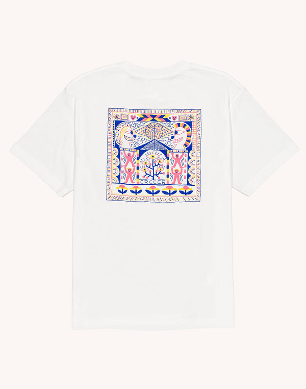 T-Shirt Evolve Écru en coton bio GOTS – OLOW