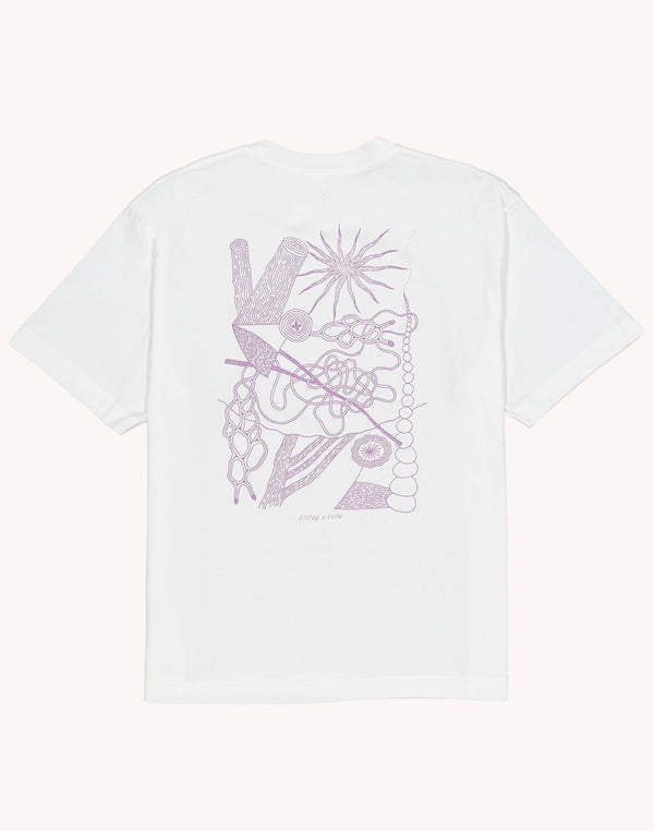 T-Shirt Interconnexion Écru en coton bio GOTS – OLOW