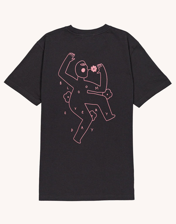 T-Shirt Let Go Noir Carbone en coton bio GOTS – OLOW