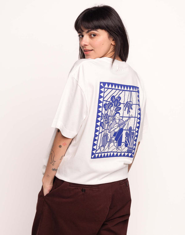 T-Shirt Melody Écru en coton bio GOTS – OLOW