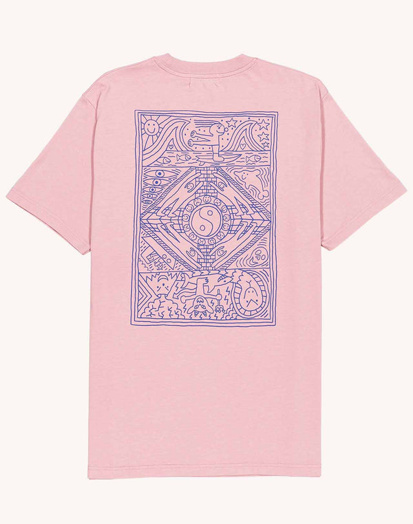 T-Shirt Taijitu Rose Lila en coton bio GOTS – OLOW