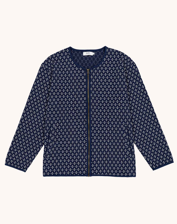 Veste Yama Bleu Marine en coton recyclé, Polyester recyclé, Autres fibres – OLOW