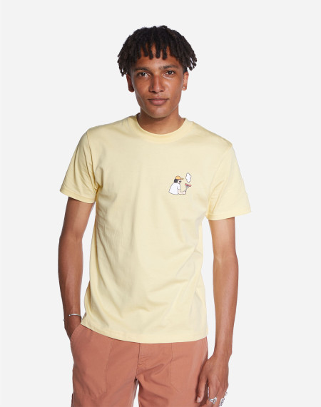 T-shirt BBQ jaune pastel