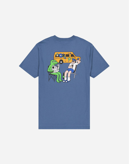 T-shirt Hippie Van bleu cobalt