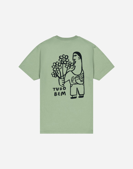 T-shirt Tudo Bem vert sauge