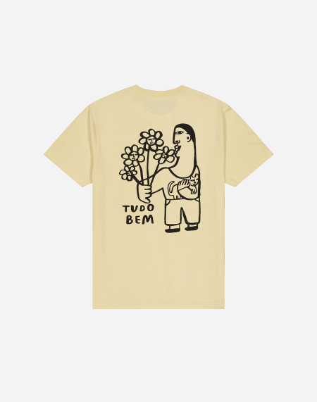 T-shirt Tudo Bem jaune pastel