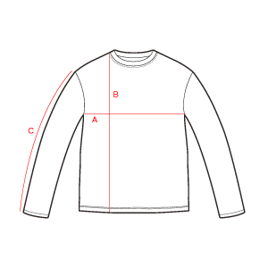 Guide des tailles t-shirt droit