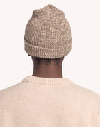 Bonnet Falco Beige-Kaki Chiné en laine mérinos extra-fine – OLOW