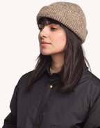 Bonnet Falco Beige-Kaki Chiné en laine mérinos extra-fine – OLOW