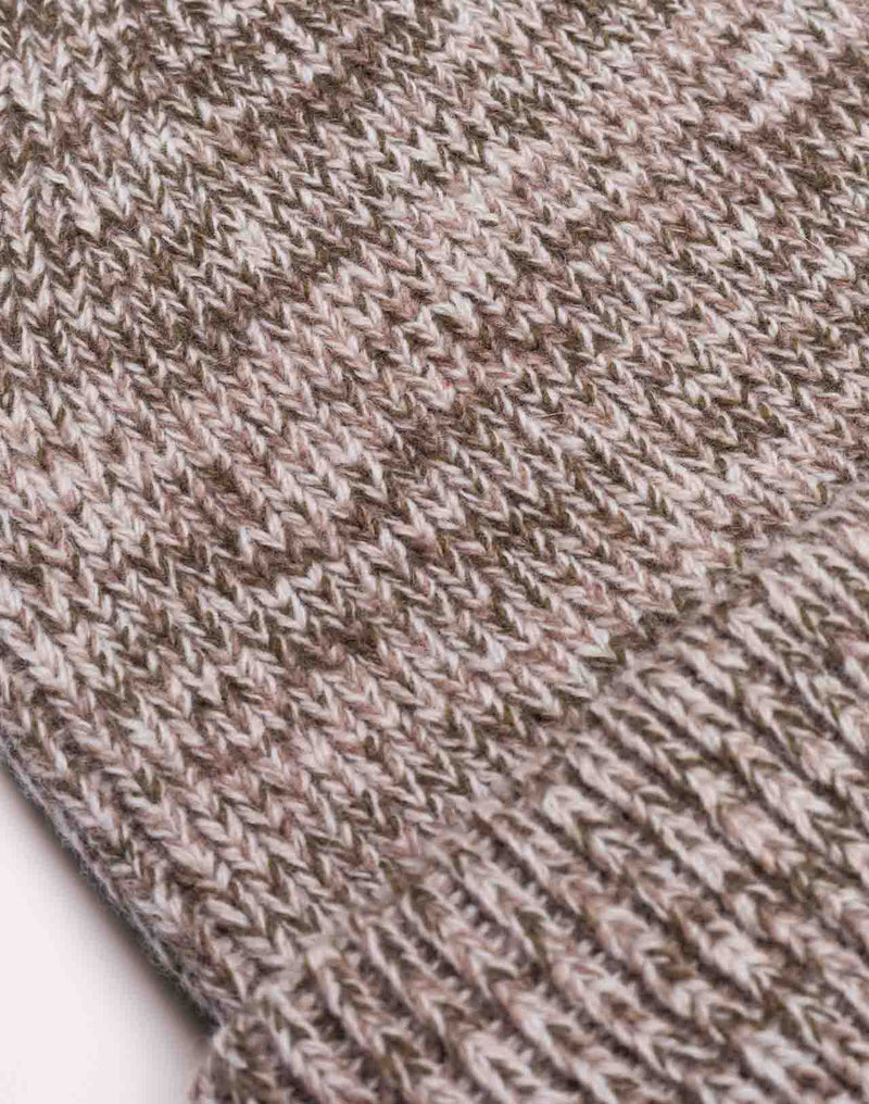 Bonnet Falco Beige-Kaki Chiné en laine mérinos extra-fine – OLOW