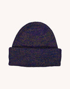 Bonnet Falco Bleu Marine Chiné en laine mérinos extra-fine – OLOW