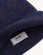 Bonnet Falco Bleu Marine Chiné en laine mérinos extra-fine – OLOW