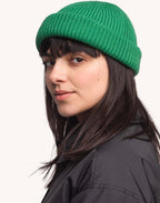 Bonnet Falco Vert en laine mérinos extra-fine, Coton bio – OLOW