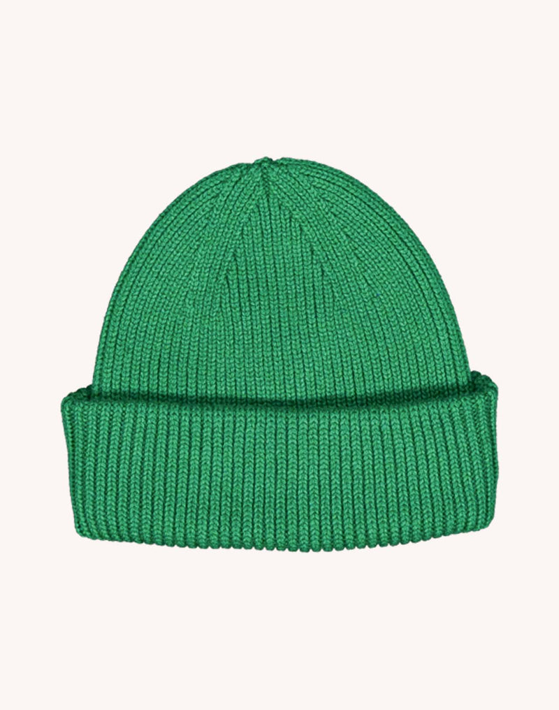 Bonnet Falco Vert en laine mérinos extra-fine, Coton bio – OLOW