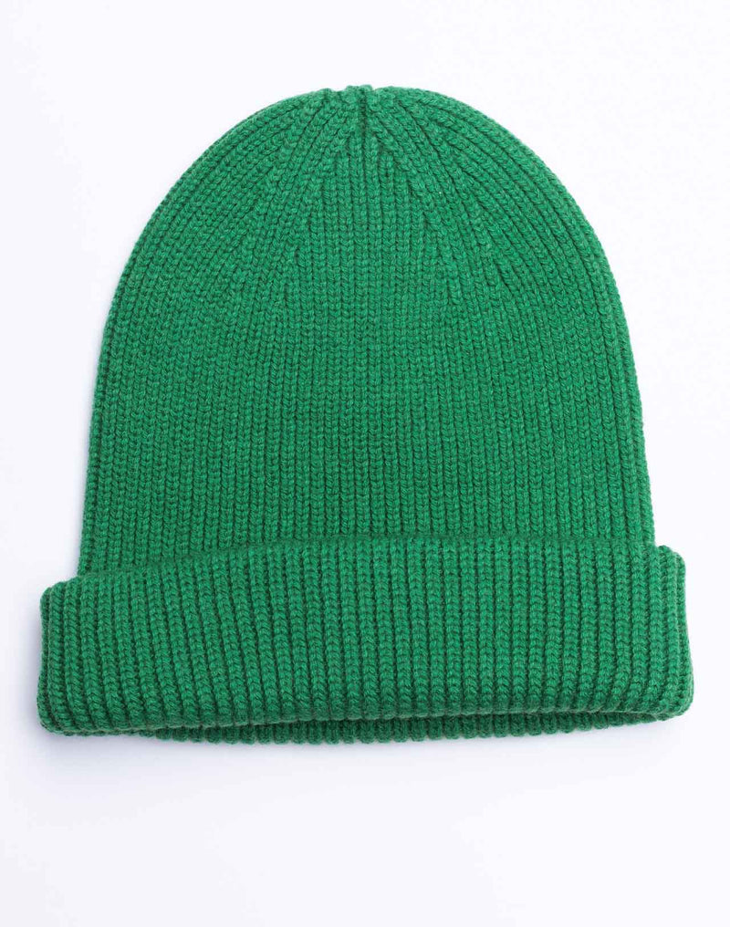 Bonnet Falco Vert en laine mérinos extra-fine, Coton bio – OLOW