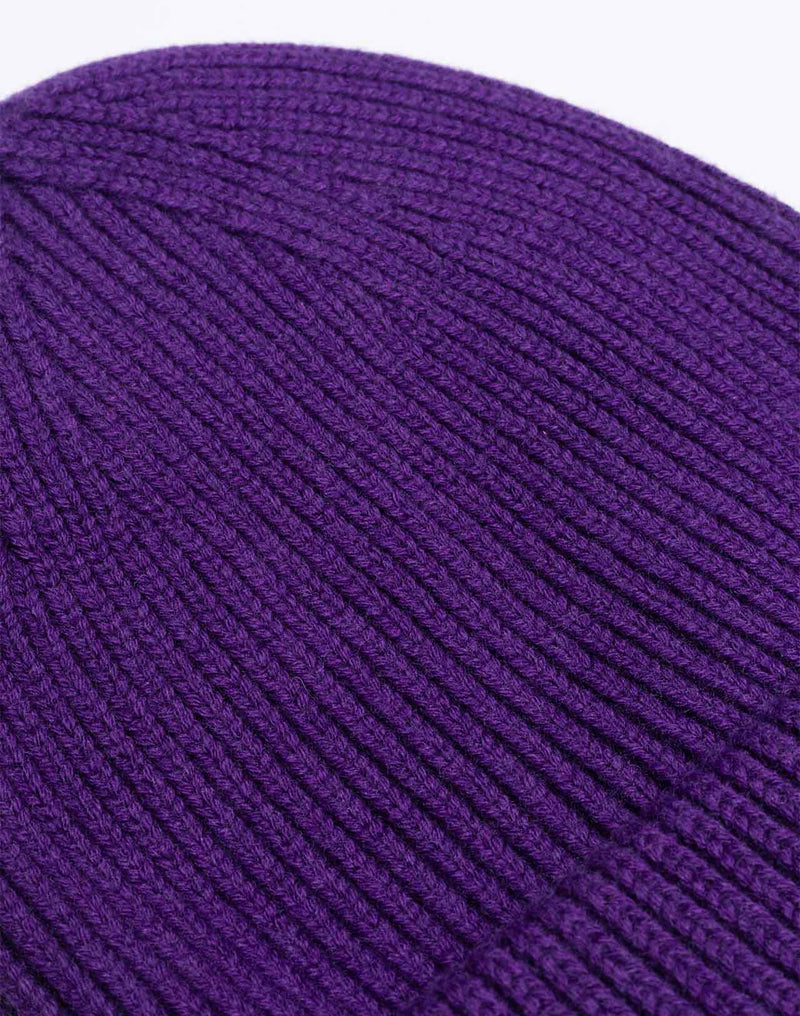Bonnet Falco Violet en laine mérinos extra-fine, Coton bio – OLOW