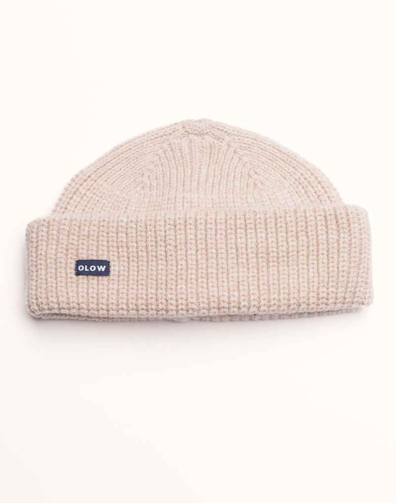Bonnet Laban Écru en laine mérinos extra-fine – OLOW