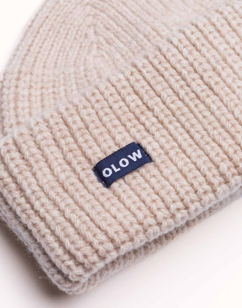 Bonnet Laban Écru en laine mérinos extra-fine – OLOW