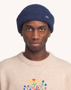 Bonnet Laban Bleu en laine mérinos extra-fine – OLOW