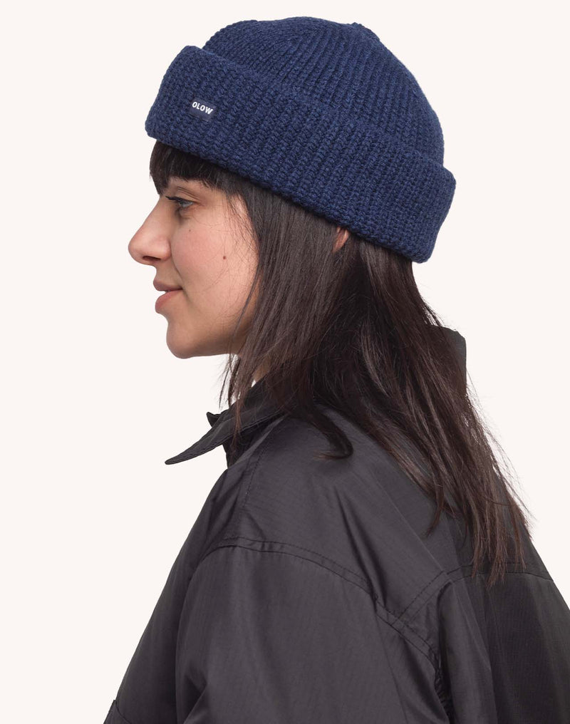 Bonnet Laban Bleu en laine mérinos extra-fine – OLOW