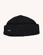 Bonnet Laban Noir Chiné en laine mérinos extra-fine – OLOW