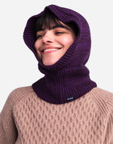 Cagoule Hood prune chiné