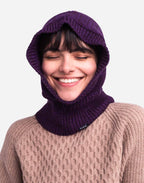 Cagoule Hood prune chiné