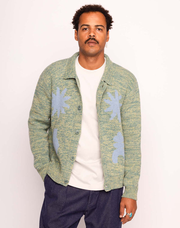Gilet Kalama Vert Émeraude Chiné en laine recyclée, Polyamide recyclé, Autres fibres recyclées – OLOW