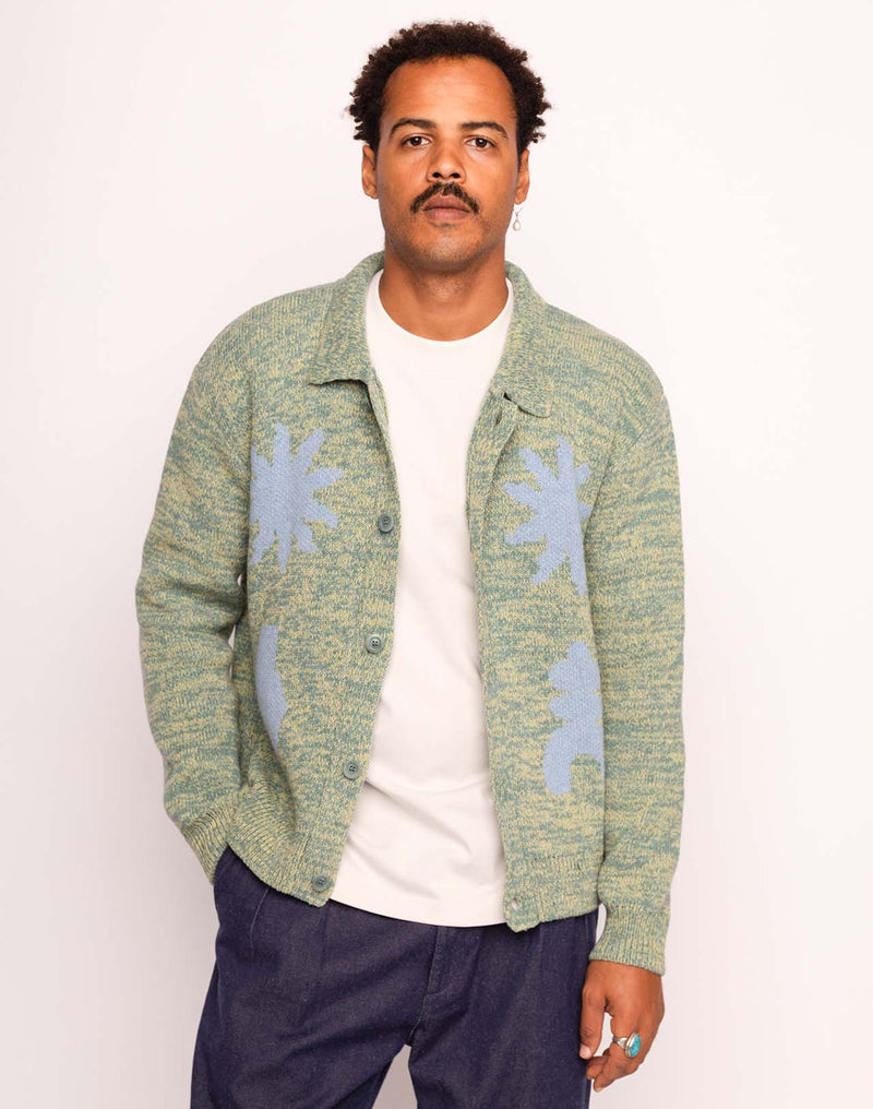 Gilet Kalama Vert Émeraude Chiné en laine recyclée, Polyamide recyclé, Autres fibres recyclées – OLOW