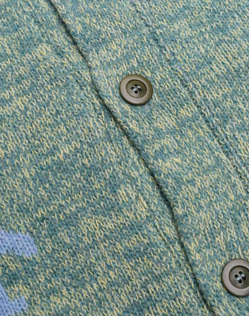 Gilet Kalama Vert Émeraude Chiné en laine recyclée, Polyamide recyclé, Autres fibres recyclées – OLOW