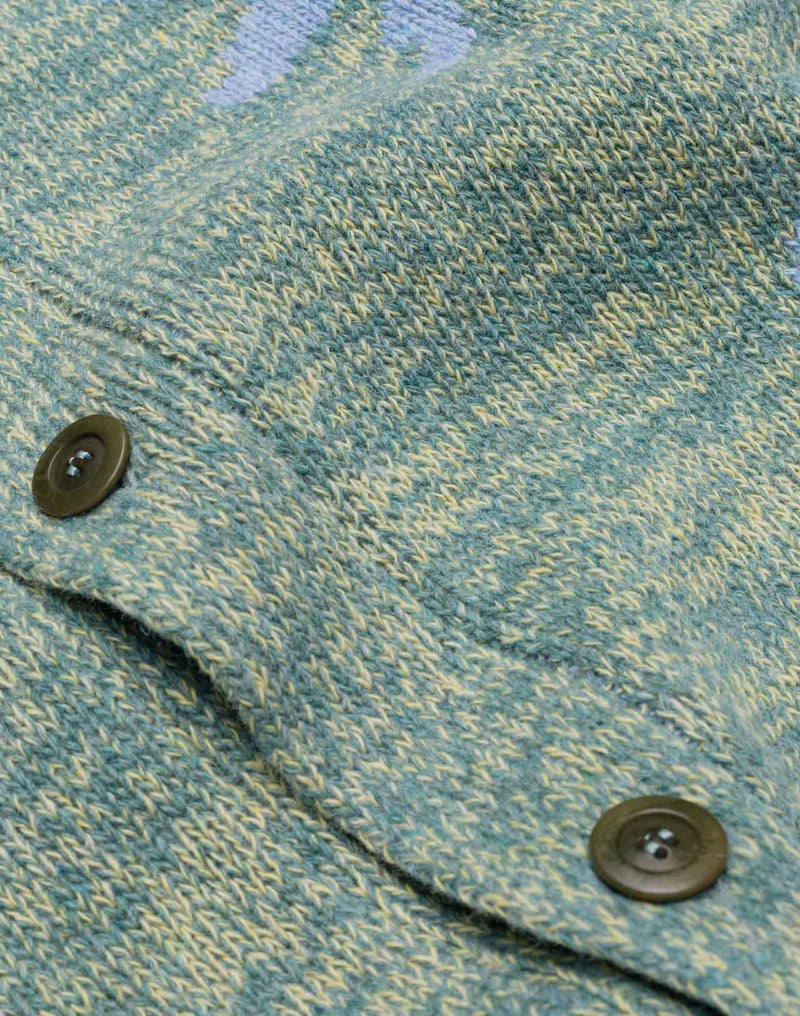 Gilet Kalama Vert Émeraude Chiné en laine recyclée, Polyamide recyclé, Autres fibres recyclées – OLOW