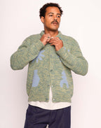 Gilet Kalama Vert Émeraude Chiné en laine recyclée, Polyamide recyclé, Autres fibres recyclées – OLOW