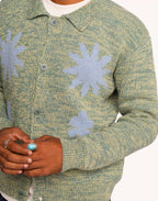 Gilet Kalama Vert Émeraude Chiné en laine recyclée, Polyamide recyclé, Autres fibres recyclées – OLOW