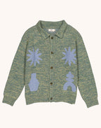 Gilet Kalama Vert Émeraude Chiné en laine recyclée, Polyamide recyclé, Autres fibres recyclées – OLOW