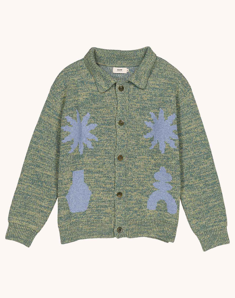 Gilet Kalama Vert Émeraude Chiné en laine recyclée, Polyamide recyclé, Autres fibres recyclées – OLOW