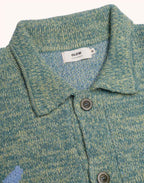 Gilet Kalama Vert Émeraude Chiné en laine recyclée, Polyamide recyclé, Autres fibres recyclées – OLOW