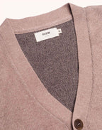 Cardigan Paysac Taupe en laine mérinos extra-fine, Coton bio – OLOW