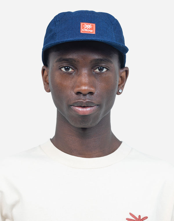 Casquette Five Panel Flower denim bleu